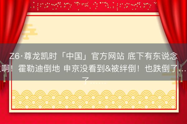 Z6·尊龙凯时「中国」官方网站 底下有东说念主啊！霍勒迪倒地 申京没看到&被绊倒！也跌倒了……
