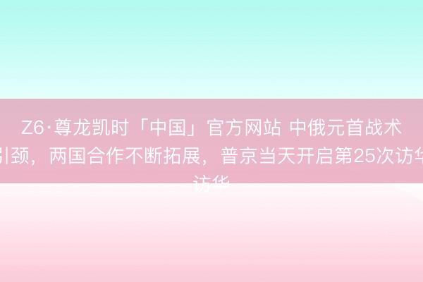 Z6·尊龙凯时「中国」官方网站 中俄元首战术引颈，两国合作不断拓展，普京当天开启第25次访华