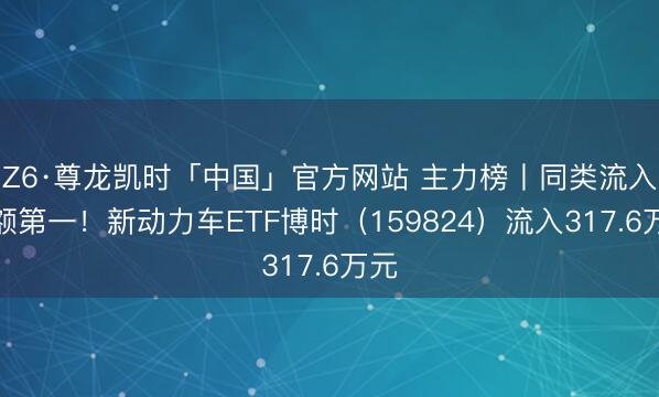 Z6·尊龙凯时「中国」官方网站 主力榜丨同类流入金额第一！新动力车ETF博时（159824）流入317.6万元