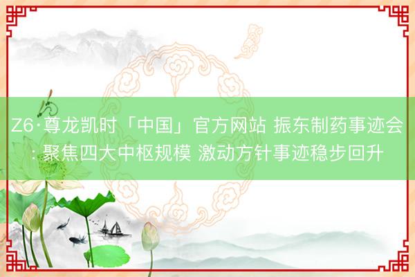 Z6·尊龙凯时「中国」官方网站 振东制药事迹会: 聚焦四大中枢规模 激动方针事迹稳步回升
