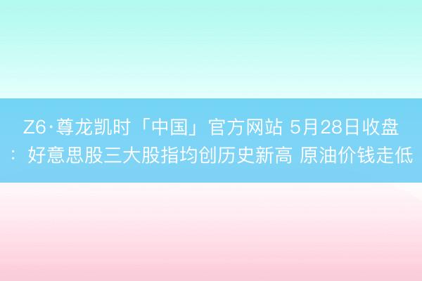 Z6·尊龙凯时「中国」官方网站 5月28日收盘：好意思股三大股指均创历史新高 原油价钱走低
