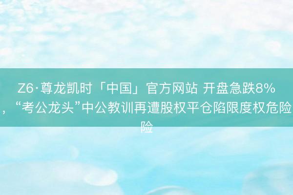 Z6·尊龙凯时「中国」官方网站 开盘急跌8%，“考公龙头”中公教训再遭股权平仓陷限度权危险