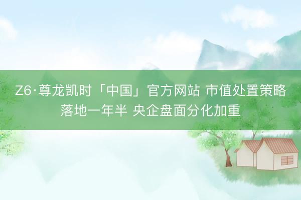 Z6·尊龙凯时「中国」官方网站 市值处置策略落地一年半 央企盘面分化加重