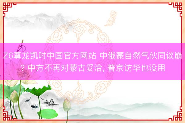 Z6尊龙凯时中国官方网站 中俄蒙自然气伙同谈崩? 中方不再对蒙古妥洽， 普京访华也没用