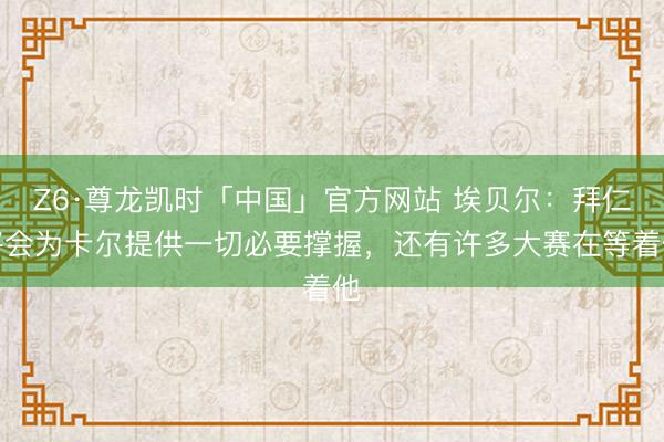 Z6·尊龙凯时「中国」官方网站 埃贝尔:拜仁将会为卡尔提供一切必要撑握,还有许多大赛在等着他