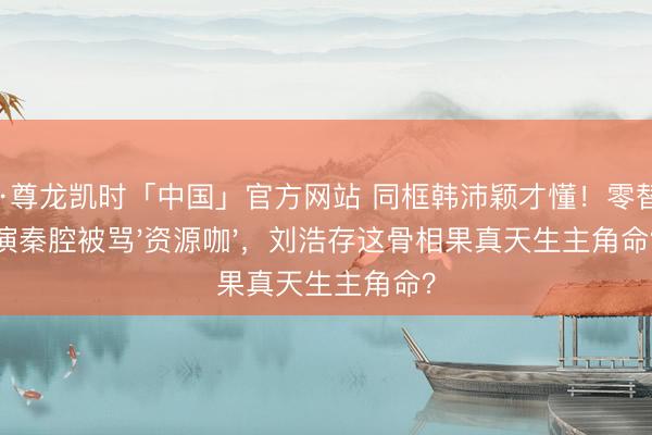 Z6·尊龙凯时「中国」官方网站 同框韩沛颖才懂！零替身演秦腔被骂'资源咖'，刘浩存这骨相果真天生主角命？