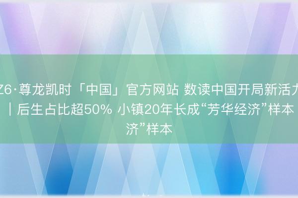 Z6·尊龙凯时「中国」官方网站 数读中国开局新活力｜后生占比超50% 小镇20年长成“芳华经济”样本
