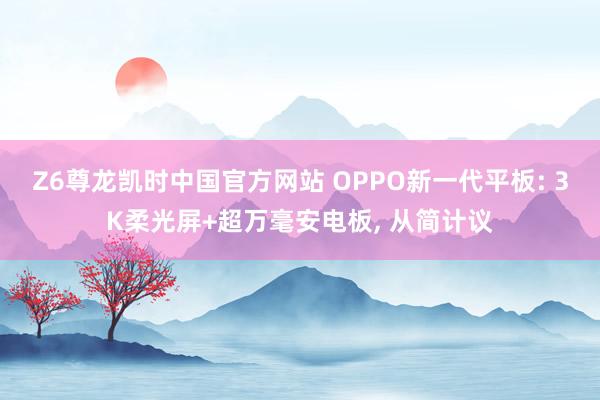 Z6尊龙凯时中国官方网站 OPPO新一代平板: 3K柔光屏+超万毫安电板， 从简计议
